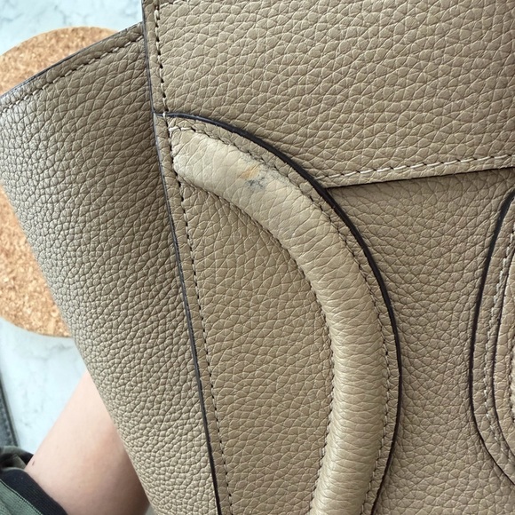 Celine Grained Leather Phantom Medium Luggage in Greige - Picture 11 of 12